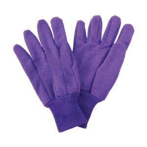 Kent and Stowe Jersey Cotton Grip Gloves Medium Purple